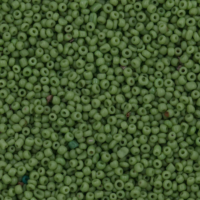 Antique Venetian Micro Seed Bead Opaque Spring Green #1 (18/0) - 10 Grams