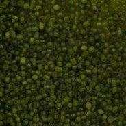 Antique Venetian Micro Seed Bead Transparent Olive Green #1 (18/0) - 10 Grams