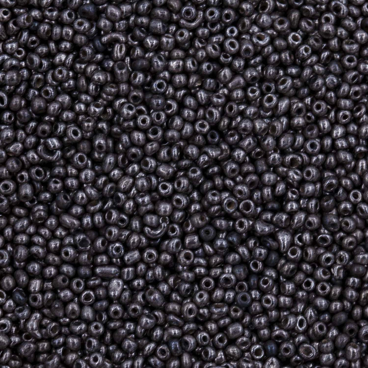 Antique Venetian Micro Seed Bead Metallic Gun Metal #1 (18/0) - 10 Grams