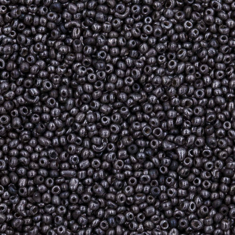Antique Venetian Micro Seed Bead Metallic Gun Metal #1 (18/0) - 10 Grams