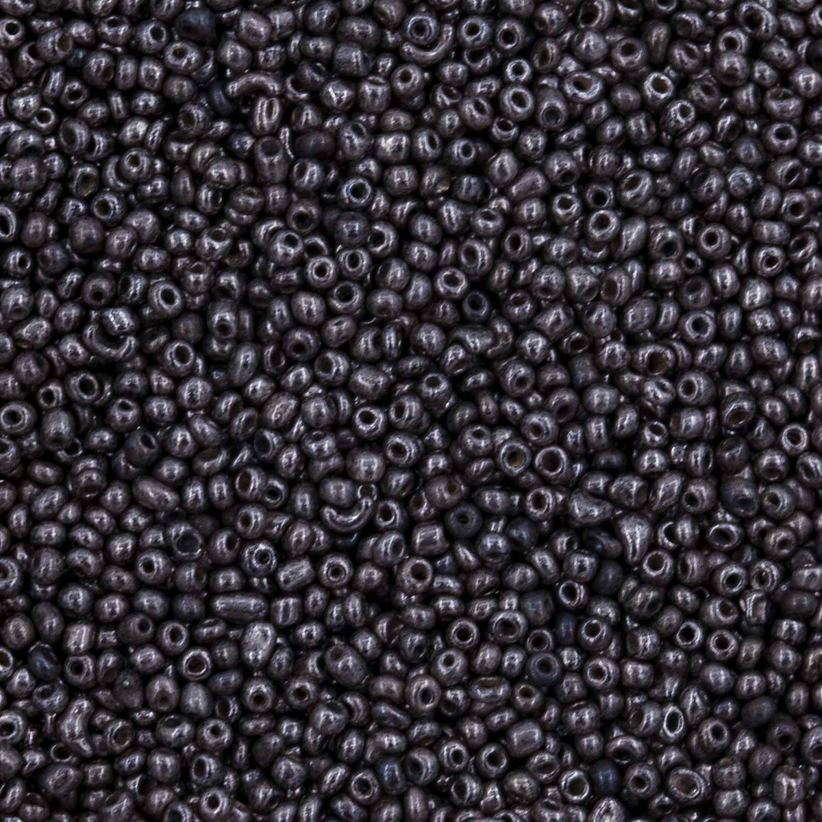 Antique Venetian Micro Seed Bead Metallic Gun Metal #1 (18/0) - 10 Grams