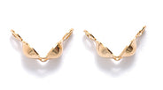 FI132-GL: Bead Tip Double Cup Gold 4mm-24PC
