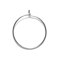 FI5010-SN1: Hoop Earring 20mm 21GA Stainless Steel - 6PR