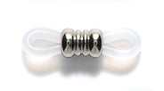 FI106-TSR: Eyeglass Grip Clear/ NCKL SIL Thin - 6PR/12PC