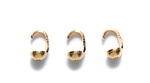FI130-G: Bead Tip Single 3mm Cup Gold-24PC