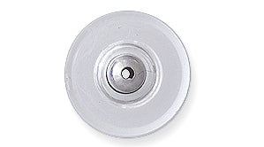 FI24-S: Earring Barrel Back With Plastic Disc Silver - 50 Pairs