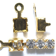 74FI136-GE: Ending For Ss18 Ss16 Chain Gold-50PC