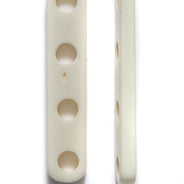 99LC112-4: Bone Choker Spacers 4 Hole 9x28m Average 20 Pieces