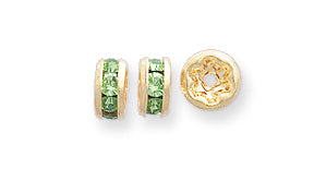 71CC282-G: Preciosa R/S Rondell Peridot Gold 4.5mm-- 48PC