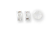 71CC212-S: Preciosa R/S Rondell Crystal Silver 4.5mm-- 48PC