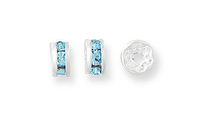 71CC262-S: Preciosa R/S Rondell Aqua Bohemi Silver 4.5-- 48PC