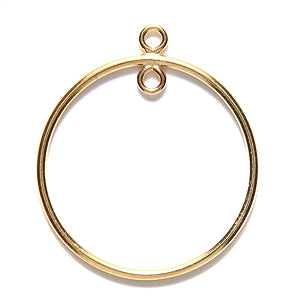 20FI600-GF: Chandelier 20mm Round In&out Ring GoldFill 1PC