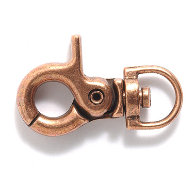 Antique Copper 18x30mm Swivel Spring Clip Clasp – Shipwreck Beads