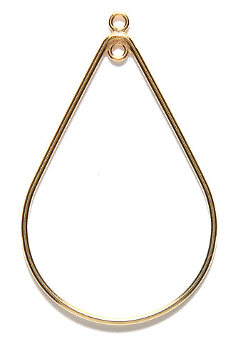 25FI602-GF: Chandelier 25x38 Drop In&out Ring GoldFill 1PC