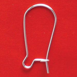 22FI50-SS: Ear Wire Kidney Sterling .66x22mm 20PC/10PR