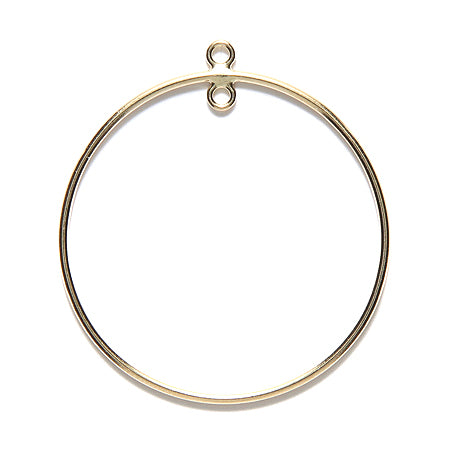 30FI600-GF: Chandelier 30mm Round In&out Ring GoldFill 1PC