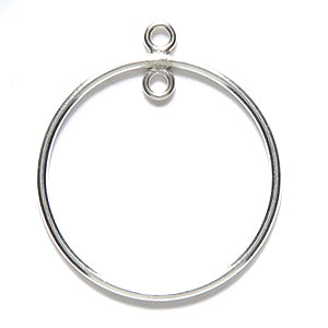 20FI600-SS: Chandelier 20mm Round In&out Ring Sterling 1PC