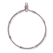 34FI58-S: Earring Hoop Notched W/Eye 1-3/8" Silver Color 6PR