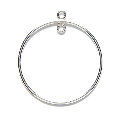 25FI600-SS: Chandelier 25mm Round In&out Ring Sterling 1PC