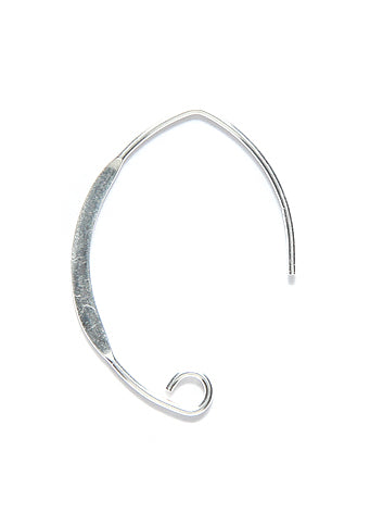 25FI522-SS: Earwire Flattened V Shape Sterling 19x25mm