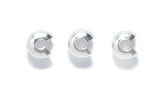 4FI169-1S: Crimp Cover 4mm Silver 144PC