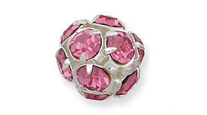 10CC292-BS: Preciosa R/S Ball Rose Silver 10mm-12PC