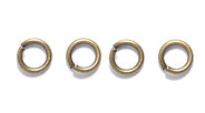 4FI221-AB: Jump Ring Steel Ant Brass 4mm 21ga 140PC/5GM AVG