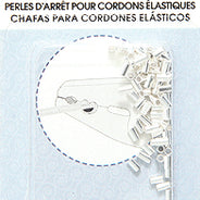 1FI163-S: Crimp Tube For .5mm Elastic Silver 80 Piece 1 Package