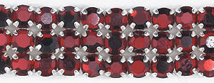 3RH244: Preciosa Rosemontee Siam Silver 3mm-144PC