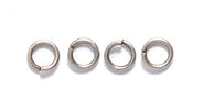 4FI221-AS: Jump Ring Steel ANT Silver 4mm 21GA - 140PC/5GM