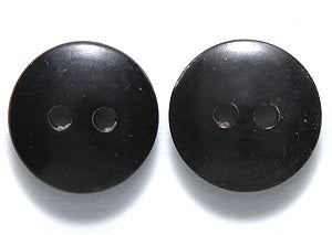 12HR109-BU: Horn Button Black 12mm 2HOLE - 20PC