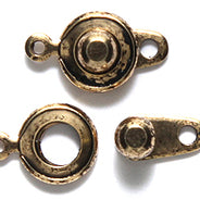8FI155-AG: Clasp Ball & Socket 8mm Antique Gold 4 Sets
