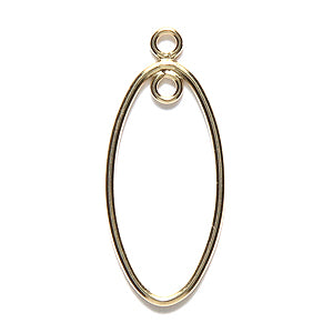 10FI601-GF: Chandelier 10x20 Oval In&out Ring GoldFill 1PC