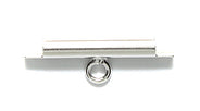 15FI83-S: Miyuki Slide End Tube 15mm Silver Plated- 2ppk