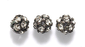 6CC212-BB: Preciosa R/S Ball Crystal Black 6mm-24PC