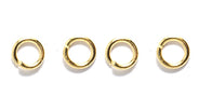 4FI221-G: Jump Ring Steel Gold Plate 4mm 21ga - 140PC/5GM