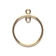 15FI600-GF: Chandelier 15mm Round In&out Ring GoldFill 1PC