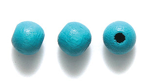 6WO165-C: CZ Wood Round DK Turquoise 5x6mm 1000PC