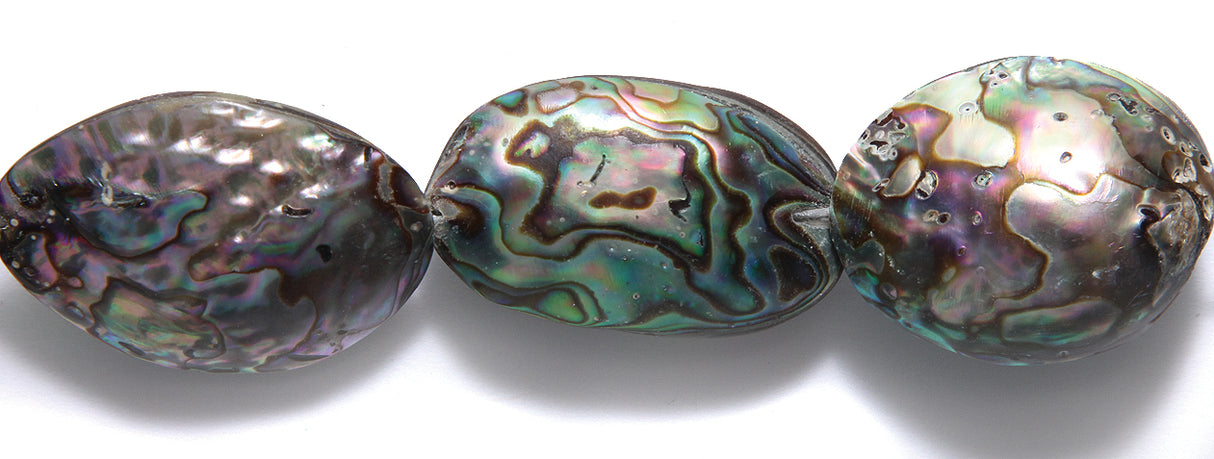 AB990-1: Abalone Bubble Bead 30-40mm - 1 Strand