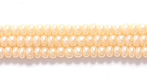 11SB653R: CZ Seed Bead Pearl DK Egg Shell 11/0-1HK