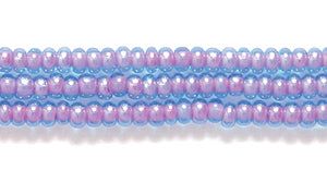 10SB769R: CZ Seed Bead Color Lined Blue/Amethyst 10/0-1HK