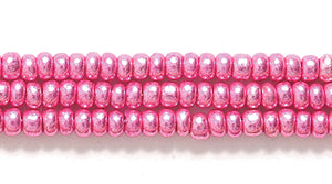 10SB894R: CZ Seed Bead Metallic Fuchsia 10/0-1HK