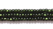11SB483-DR: CZ Seed Bead Dark Olive Green Silverlined 11/0-1HK