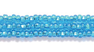 11SB466R: CZ Seed Bead SIL-Line Dark Aqua 11/0-1HK