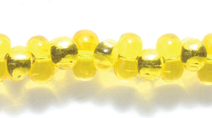 91SB422R: CZ Seed Bead Farfalle SIL-Line Yellow 3x7mm-1STR