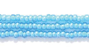11SB763-WLR: CZ Seed Bead White Lined LT Aqua Luster 11/0-1HK