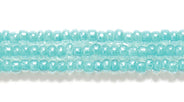 11SB3787R: CZ Seed Bead Coated Lined Green Teal Sfinx 11/0-1HK
