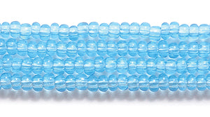 11SB262R: CZ Seed Bead Trans LT Aqua 11/0-1HK