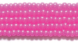 10SB692-DYR: CZ Seed Bead Dyed Pink On Alabaster 10/0-1HK