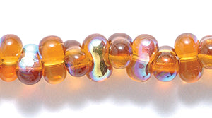 91SB554R: CZ Seed Bead Farfalle Trans Dark Topaz AB 3x7mm-1STR